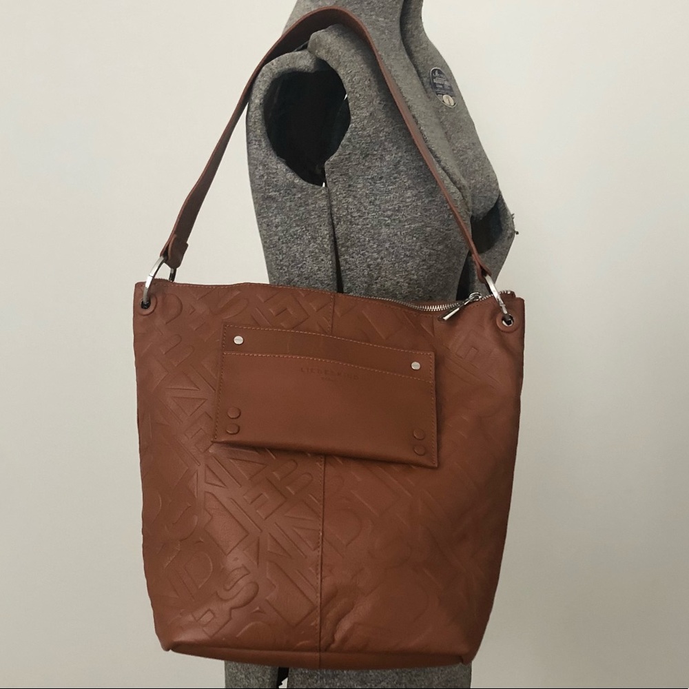 LIEBESKIND BERLIN Leather Cognac Satchel Beautiful